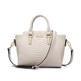 <bold>Messenger / Tote Bag <br>Genuine-Leather Handbag Beige - strapsandbrass.com