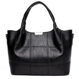<bold>Tote | Shoulder Bag  <br>Vegan-Leather Handbag Black - strapsandbrass.com
