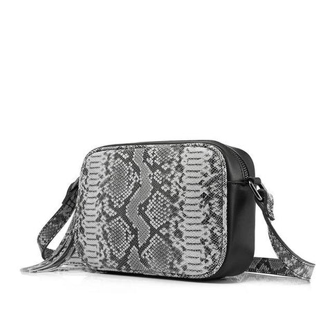 <bold>Shell  / Crossbody Bag <br>Genuine-Leather Handbag Black - strapsandbrass.com