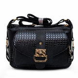 Crossbody / Shell Bag <br>Vegan-Leather Handbag Black - strapsandbrass.com