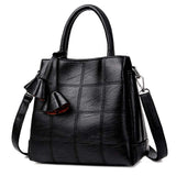Bucket / Crossbody Bag  <br>Genuine-Leather Handbag Black - strapsandbrass.com