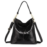 <bold>Hobo  / Shoulder Bag  <br>Vegan-Leather Handbag Black - strapsandbrass.com