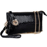 <bold>Clutch / Wristlet  <br>Genuine-Leather Handbag Black - strapsandbrass.com