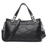 <bold>Tote  / Shoulder  Bag  <br>Vegan-Leather Handbag Black - strapsandbrass.com