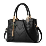 <bold>Top-Handle | Crossbody Bag  <br>Vegan-Leather Handbag Black - strapsandbrass.com