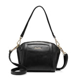 <bold>Crossbody / Shoulder Bag <br>Genuine-Leather Handbag Black - strapsandbrass.com