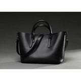 <bold>Hobo / Shoulder Bag  <br>Vegan-Leather Handbag Black - strapsandbrass.com