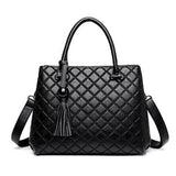 Top-Handle / Crossbody Bag  <br>Vegan-Leather Handbag Black - strapsandbrass.com