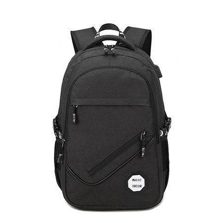 Copy of Backpack USB Charging & Business<br>Oxford Backpack Black - strapsandbrass.com