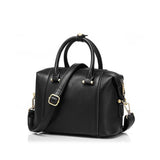 <bold>Top-Handle  / Crossbody Bag  <br>Vegan-Leather Handbag Black - strapsandbrass.com