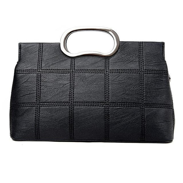 <bold>Messenger / Tote Bag  <br>Vegan-Leather Handbag Black - strapsandbrass.com