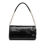 <bold>Crossbody / Shoulder Bag <br>Genuine-Leather Handbag Black - strapsandbrass.com