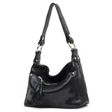 <bold>Hobo  / Tote Bag  <br>Vegan-Leather Handbag Black - strapsandbrass.com
