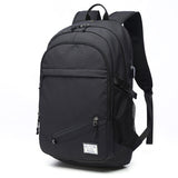 Backpack USB Charging & Water Resistant <br> Oxford Backpack Black - strapsandbrass.com