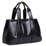 <bold> Tote / Shoulder Bag <br> Vegan-Leather Handbag Black - strapsandbrass.com