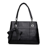 <bold>Satchel  / Tote  Bag <br>Genuine-Leather Handbag Black - strapsandbrass.com