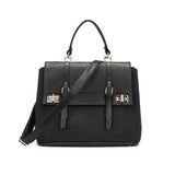 <bold>Messenger / Crossbody Bag <br>Vegan-Leather Handbag Black - strapsandbrass.com