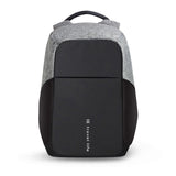Backpack USB Charging & Anti-Theft <br> Nylon Backpack Black and Gray - strapsandbrass.com