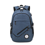 Copy of Backpack USB Charging & Business<br>Oxford Backpack Blue - strapsandbrass.com