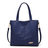 <bold>Tote / Crossbody Bag  <br>Vegan-Leather Handbag Blue - strapsandbrass.com