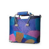 <bold>Tote / Top-Handle Bag <br>Vegan-Leather Handbag Blue - strapsandbrass.com