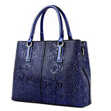 <bold>Top-Handle / Crossbody Bag  <br>Vegan-Leather Handbag Blue - strapsandbrass.com
