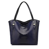 <bold>Tote / Crossbody Bag  <br>Genuine-Leather Handbag Blue - strapsandbrass.com