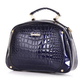<bold>Messenger  / Crossbody Bag  <br>Vegan-Leather Handbag Blue - strapsandbrass.com