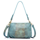 <bold>Crossbody / Shoulder Bag <br>Genuine-Leather Handbag Blue - strapsandbrass.com