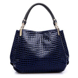 <bold>Top-Handle  / Tote Bag  <br>Vegan-Leather Handbag Blue - strapsandbrass.com