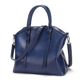 <bold>Top-Handle | Tote Bag  <br>Vegan-Leather Handbag Blue - strapsandbrass.com
