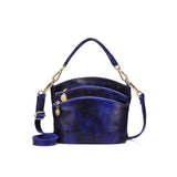 <bold>Messenger / Crossbody Bag <br>Genuine-Leather Handbag Blue - strapsandbrass.com