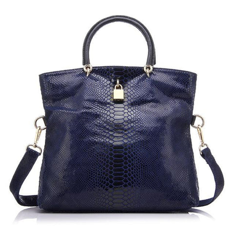 <bold>Bucket / Crossbody Bag <br>Genuine-Leather Handbag Blue - strapsandbrass.com
