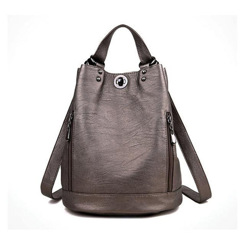 <bold>Fashion Backpack  <br>Vegan-Leather Fashion Backpack Bronze - strapsandbrass.com