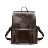 <bold>Fashion Backpack <br>Genuine-Leather Handbag Brown - strapsandbrass.com