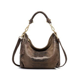 <bold>Hobo / Tote Bag  <br>Genuine-Leather Handbag Brown - strapsandbrass.com