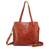 <bold>Bucket / Tote Bag <br>Genuine-Leather Handbag Brown - strapsandbrass.com