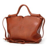<bold>Tote / Shoulder Bag  <br>Vegan-Leather Handbag Brown - strapsandbrass.com
