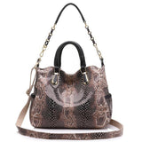 <bold>Tote / Shoulder Bag <br>Genuine-Leather Handbag Brown - strapsandbrass.com