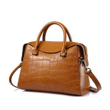 <bold>Top-Handle  / Shoulder Bag  <br>Vegan-Leather Handbag Brown - strapsandbrass.com