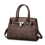 <bold>Top-Handle / Crossbody Bag  <br>Vegan-Leather Handbag Brown - strapsandbrass.com