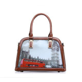 <bold>Top-Handle Bag <br>Vegan-Leather Handbag Brown - strapsandbrass.com
