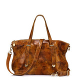 <bold>Tote  / Shoulder Bag <br>Genuine-Leather Handbag Brown - strapsandbrass.com