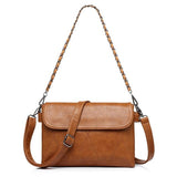 <bold>Crossbody / Shoulder Bag <br>Vegan-Leather Handbag Brown - strapsandbrass.com