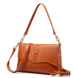 <bold>Crossbody  / Shoulder Bag <br>Genuine-Leather Handbag Brown - strapsandbrass.com