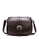 <bold>Messenger / Crossbody Bag  <br>Vegan-Leather Handbag Brown - strapsandbrass.com