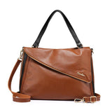 <bold>Tote / Shoulder Bag <br>Genuine-Leather Handbag Brown - strapsandbrass.com