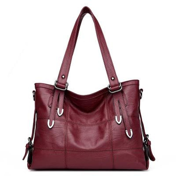 <bold>Hobo | Tote Bag  <br>Vegan-Leather Handbag Burgundy - strapsandbrass.com