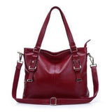 <bold>Messenger  / Crossbody Bag <br>Genuine-Leather Handbag Burgundy - strapsandbrass.com