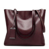 <bold>Tote  / Shoulder Bag  <br>Vegan-Leather Handbag Burgundy - strapsandbrass.com